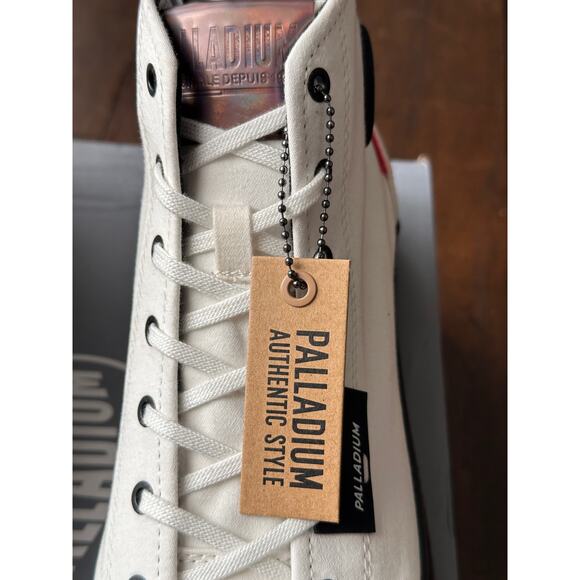 Palladium Star White Shoes‎ Women's 10 Medium REVOLT HI Tops Industrial Grunge - Picture 6 of 11